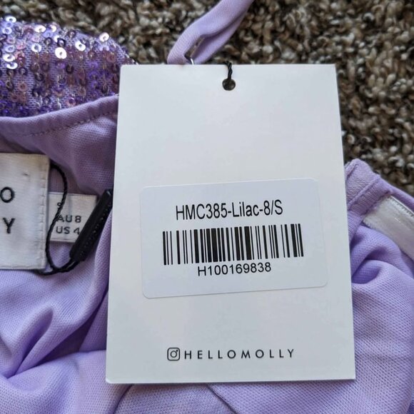 Hello Molly Purple Sequin Mini Dress - Picture 6 of 10